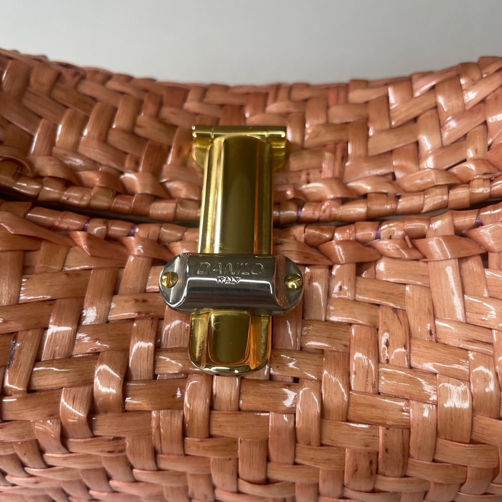 Vintage Danilo Italy Straw Intrecciato Woven Wicker Handbag - Picture 9 of 10